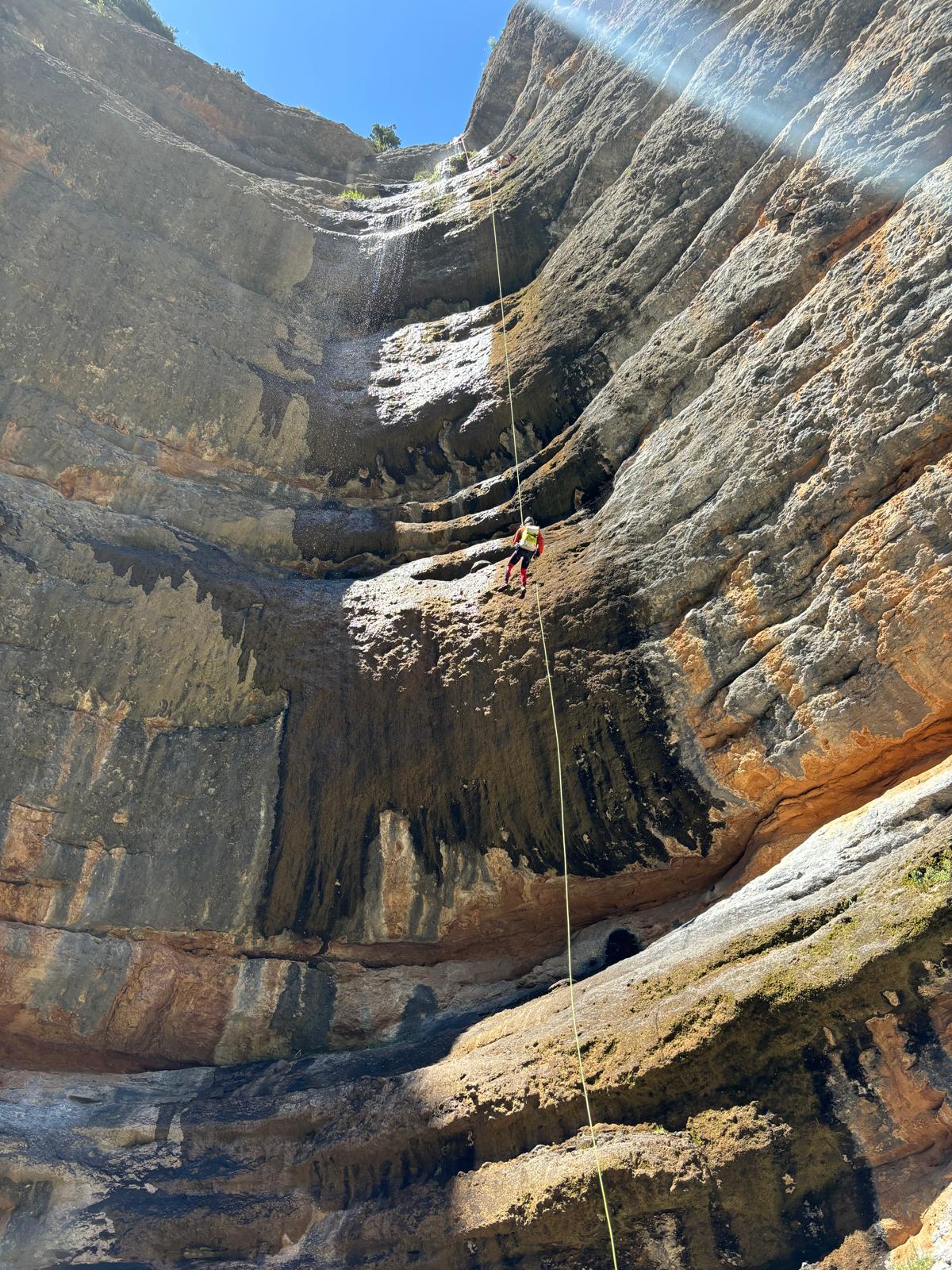 Progresión y afianzamiento de las técnicas durante el rápel